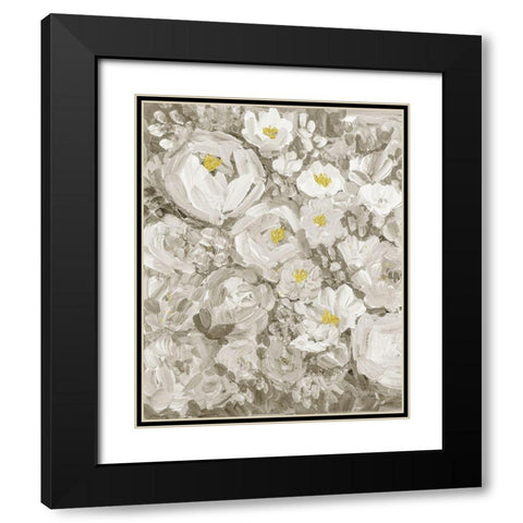 Glitter Garden No. 1 Black Modern Wood Framed Art Print with Double Matting by Murdock, Ramona