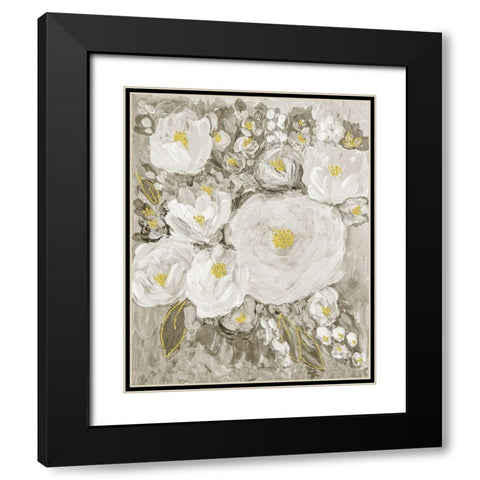 Glitter Garden No. 2 Black Modern Wood Framed Art Print with Double Matting by Murdock, Ramona