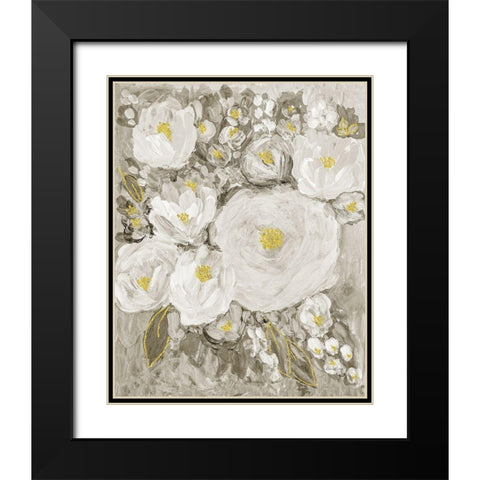Glitter Garden No. 2 Black Modern Wood Framed Art Print with Double Matting by Murdock, Ramona