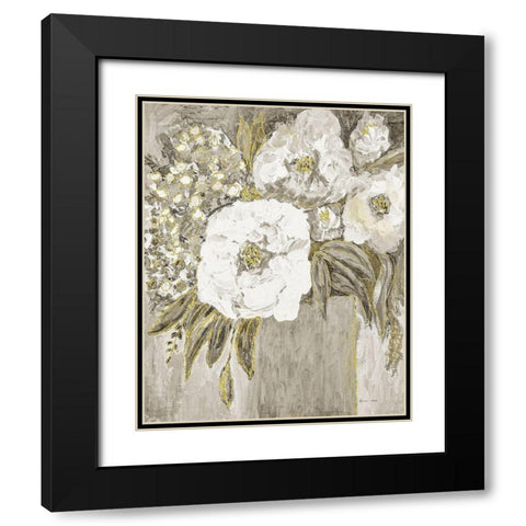 Golden Age Floral II Black Modern Wood Framed Art Print with Double Matting by Murdock, Ramona