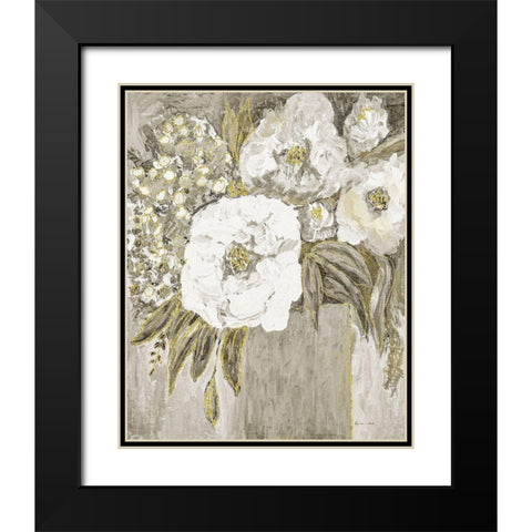 Golden Age Floral II Black Modern Wood Framed Art Print with Double Matting by Murdock, Ramona