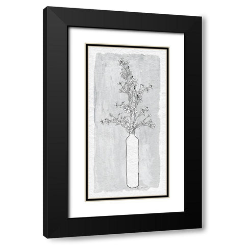 Dogwood Branch Black Modern Wood Framed Art Print with Double Matting by Murdock, Ramona