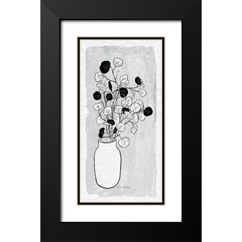 Ginkgo Branches Black Modern Wood Framed Art Print with Double Matting by Murdock, Ramona