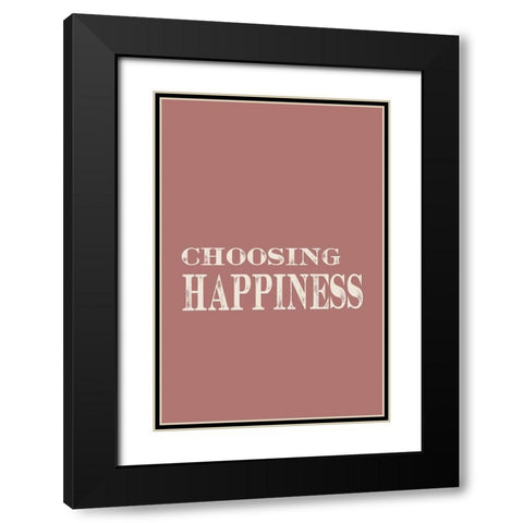 Choosing Happiness No. 1 Black Modern Wood Framed Art Print with Double Matting by Murdock, Ramona