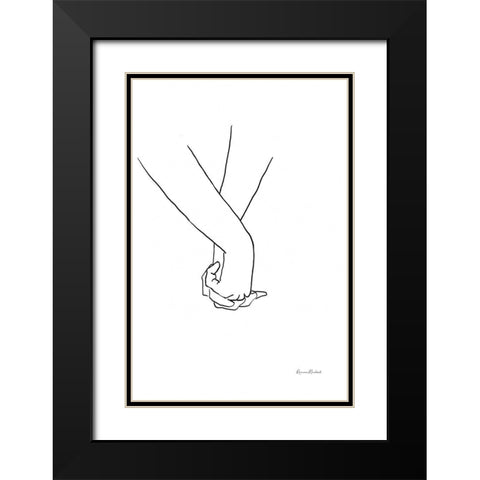 Comfort Walking Black Modern Wood Framed Art Print with Double Matting by Murdock, Ramona