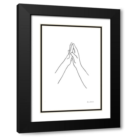 Hi Five Black Modern Wood Framed Art Print with Double Matting by Murdock, Ramona