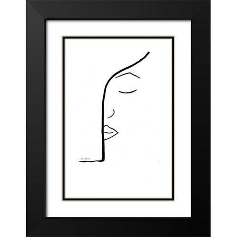 Hiding Faces   Black Modern Wood Framed Art Print with Double Matting by Murdock, Ramona