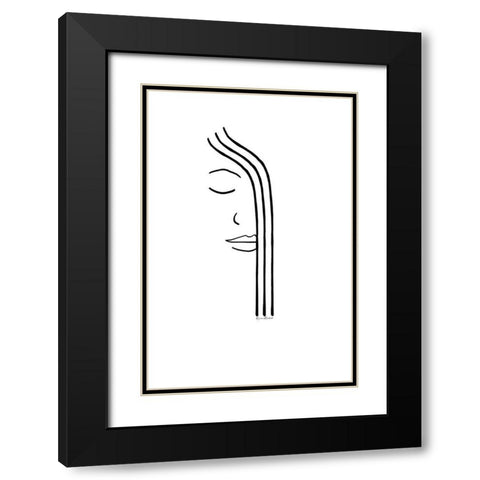 Hiding Faces II Black Modern Wood Framed Art Print with Double Matting by Murdock, Ramona