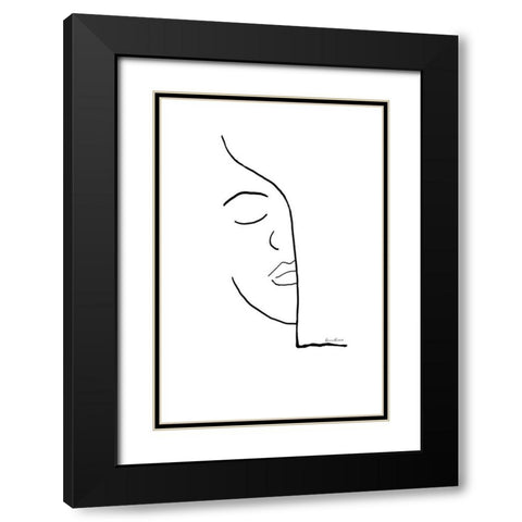 Hiding Faces IV Black Modern Wood Framed Art Print with Double Matting by Murdock, Ramona