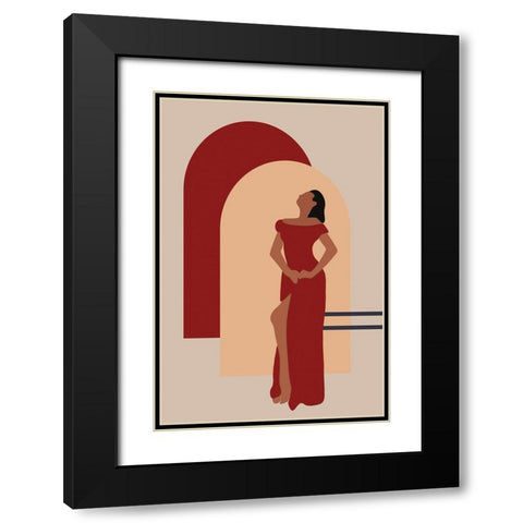 Salsa Dancer Black Modern Wood Framed Art Print with Double Matting by Murdock, Ramona