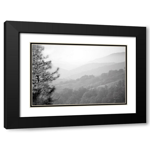 Hazy Valley Black Modern Wood Framed Art Print with Double Matting by Murdock, Ramona