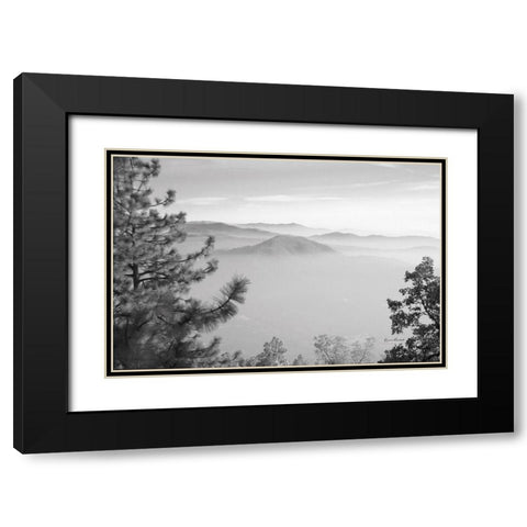 Hazy Valley II Black Modern Wood Framed Art Print with Double Matting by Murdock, Ramona