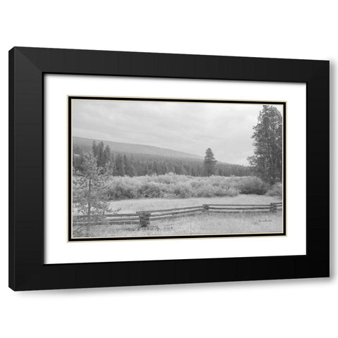 Hazy Montana Morn Black Modern Wood Framed Art Print with Double Matting by Murdock, Ramona