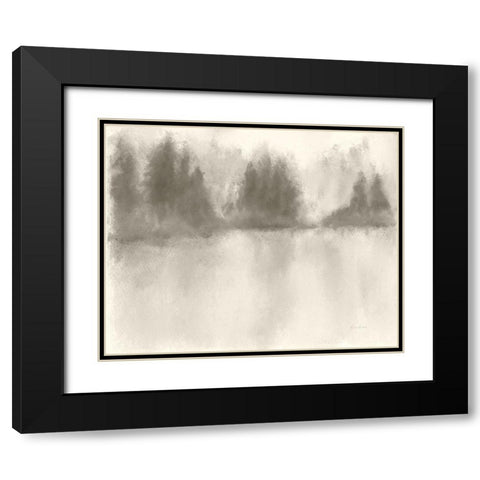 Piney Lake Reflections Black Modern Wood Framed Art Print with Double Matting by Murdock, Ramona