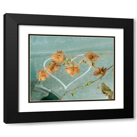 Hearts Entwined Black Modern Wood Framed Art Print with Double Matting by Murdock, Ramona