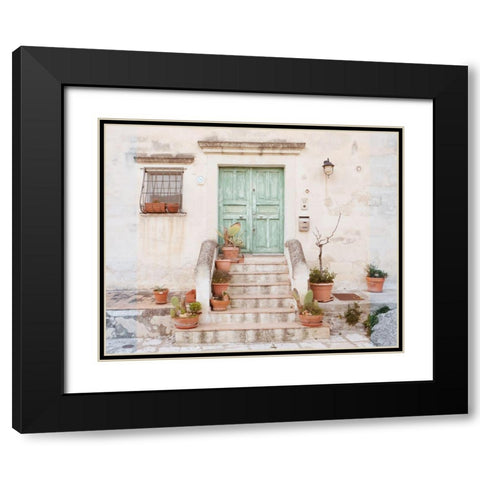 Sassi Italy Doorway II Black Modern Wood Framed Art Print with Double Matting by Murdock, Ramona