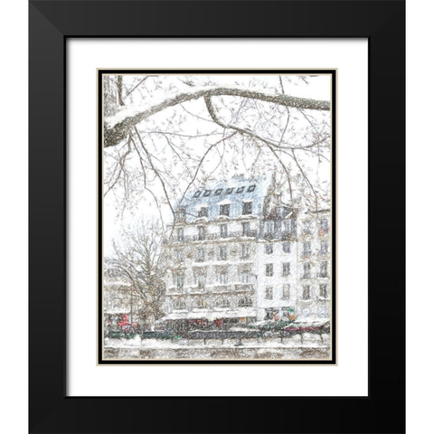 Noel a Paris Black Modern Wood Framed Art Print with Double Matting by Murdock, Ramona