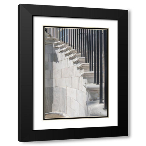 Charleston Marble Steps Black Modern Wood Framed Art Print with Double Matting by Murdock, Ramona