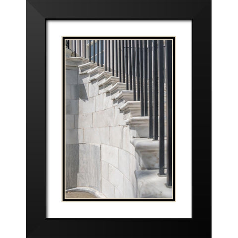 Charleston Marble Steps Black Modern Wood Framed Art Print with Double Matting by Murdock, Ramona