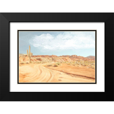Desert Road Black Modern Wood Framed Art Print with Double Matting by Murdock, Ramona