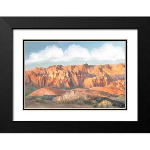 Snow Canyon II Black Modern Wood Framed Art Print with Double Matting by Murdock, Ramona