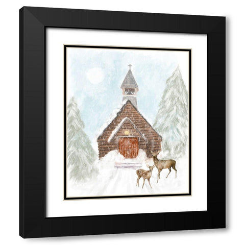 Woodland Chapel Black Modern Wood Framed Art Print with Double Matting by Murdock, Ramona