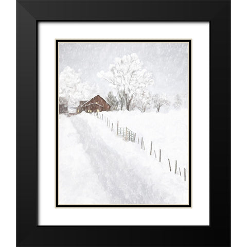 Winter Wonderland II Black Modern Wood Framed Art Print with Double Matting by Murdock, Ramona