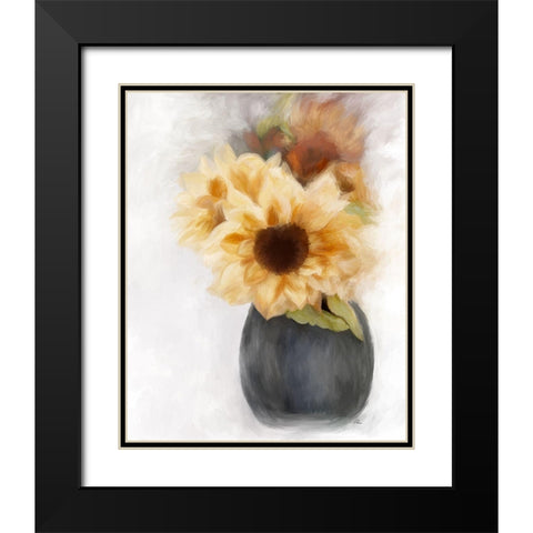 Sunny Flowers Black Modern Wood Framed Art Print with Double Matting by Murdock, Ramona