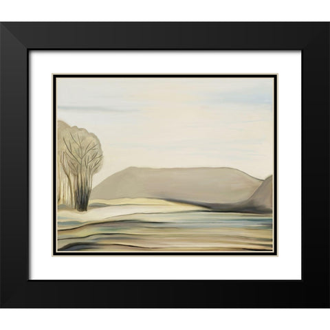 Ferry Butte Creek Black Modern Wood Framed Art Print with Double Matting by Murdock, Ramona