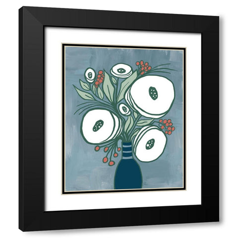 Bold Bouquet II Black Modern Wood Framed Art Print with Double Matting by Murdock, Ramona