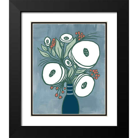 Bold Bouquet II Black Modern Wood Framed Art Print with Double Matting by Murdock, Ramona