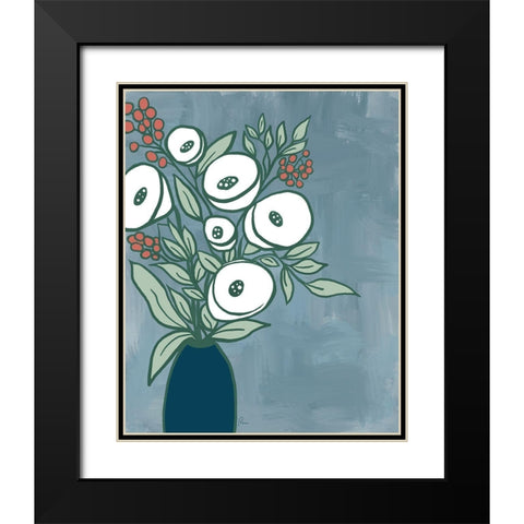 Bold Bouquet III Black Modern Wood Framed Art Print with Double Matting by Murdock, Ramona