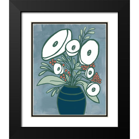 Bold Bouquet IV Black Modern Wood Framed Art Print with Double Matting by Murdock, Ramona