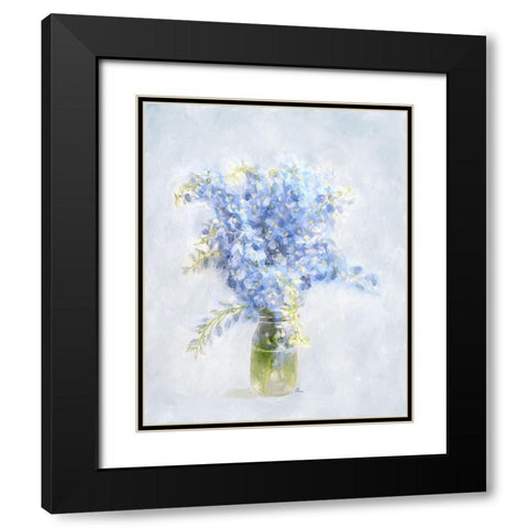 Delphinium Delight I Black Modern Wood Framed Art Print with Double Matting by Murdock, Ramona