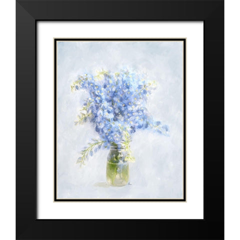 Delphinium Delight I Black Modern Wood Framed Art Print with Double Matting by Murdock, Ramona