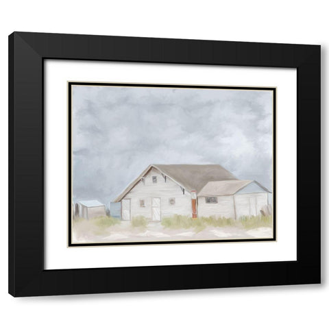 Grandpas Barn Black Modern Wood Framed Art Print with Double Matting by Murdock, Ramona