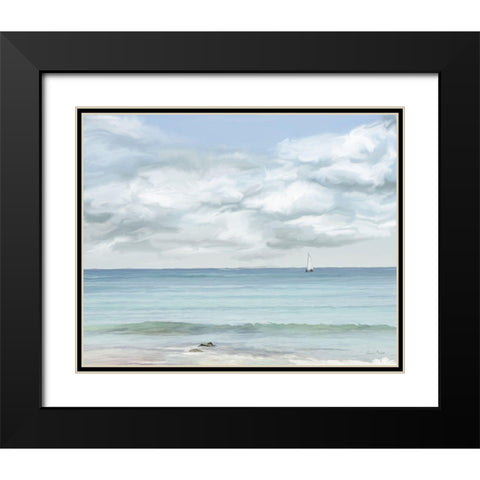 That Day in Paradise Black Modern Wood Framed Art Print with Double Matting by Murdock, Ramona