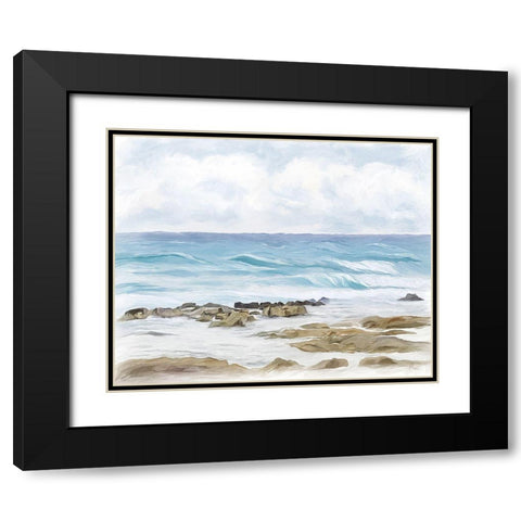 Wave Therapy I Black Modern Wood Framed Art Print with Double Matting by Murdock, Ramona