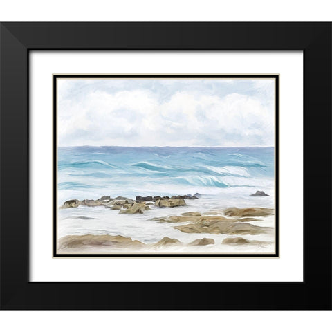 Wave Therapy I Black Modern Wood Framed Art Print with Double Matting by Murdock, Ramona