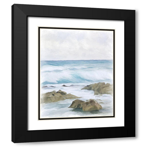 Wave Therapy II Black Modern Wood Framed Art Print with Double Matting by Murdock, Ramona