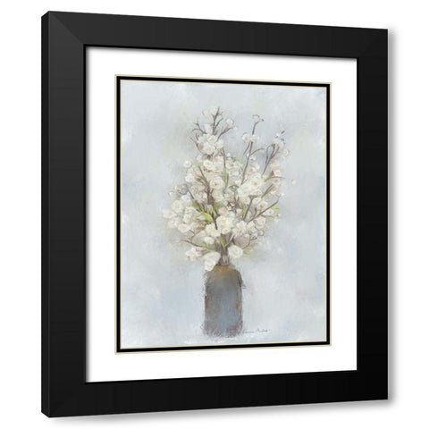 Spring Branches Black Modern Wood Framed Art Print with Double Matting by Murdock, Ramona