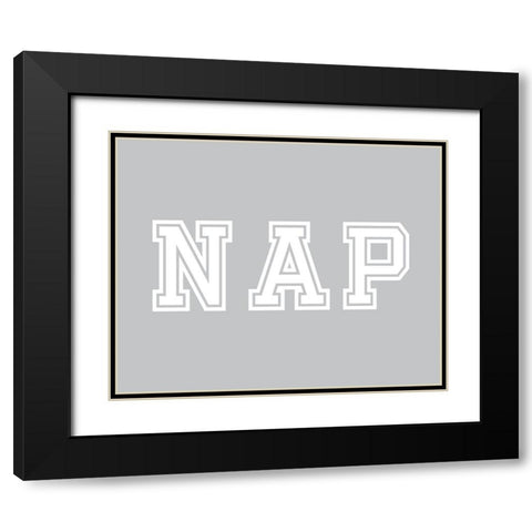 Nap Black Modern Wood Framed Art Print with Double Matting by Murdock, Ramona