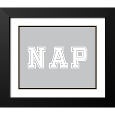Nap Black Modern Wood Framed Art Print with Double Matting by Murdock, Ramona