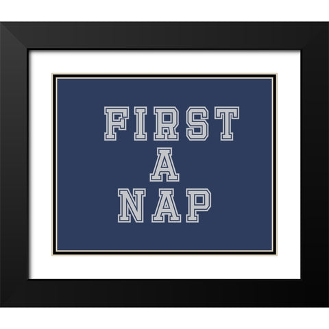 First a Nap Black Modern Wood Framed Art Print with Double Matting by Murdock, Ramona