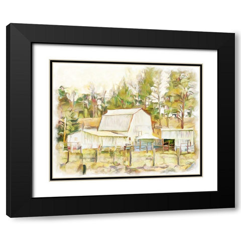 Barn 504 Black Modern Wood Framed Art Print with Double Matting by Murdock, Ramona