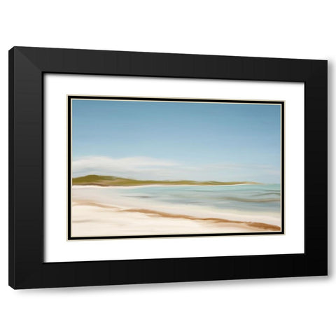 Serene Seascape Black Modern Wood Framed Art Print with Double Matting by Murdock, Ramona