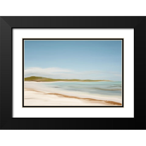 Serene Seascape Black Modern Wood Framed Art Print with Double Matting by Murdock, Ramona