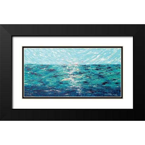 Precious Sea Black Modern Wood Framed Art Print with Double Matting by Allemand, Sue