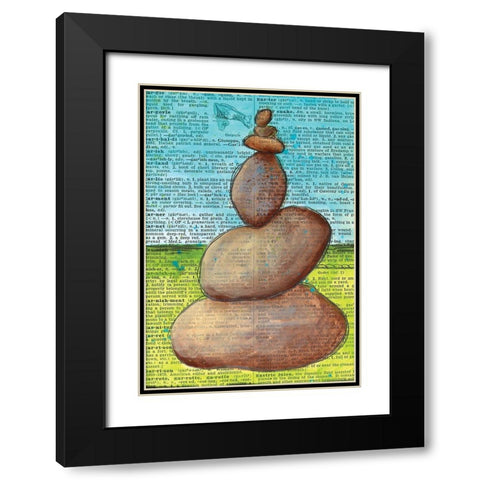 Balance II Black Modern Wood Framed Art Print with Double Matting by Allemand, Sue