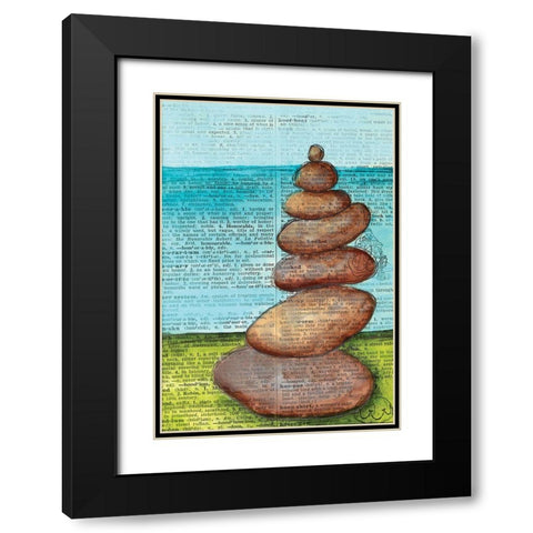 Balance III Black Modern Wood Framed Art Print with Double Matting by Allemand, Sue